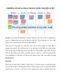 Phương pháp Kanban trong quản trị sản xuất