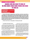 Nghiên cứu nền kinh tế chia sẻ và ứng dụng công nghệ trong nền kinh tế chia sẻ