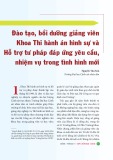 Đào tạo, bồi dưỡng giảng viên khoa Thi hành án hình sự và hỗ trợ tư pháp đáp ứng yêu cầu, nhiệm vụ trong tình hình mới