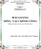 Bài giảng Tài chính công: Phần 2 - ĐH Phạm Văn Đồng