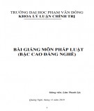 Bài giảng Pháp luật: Phần 2 - ĐH Phạm Văn Đồng