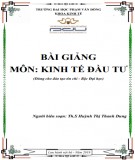 Bài giảng Kinh tế đầu tư: Phần 2 - ĐH Phạm Văn Đồng