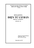 Bài giảng Điện tử cơ bản: Phần 1 - ĐH Phạm Văn Đồng