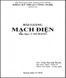 Bài giảng Mạch điện: Phần 2 - ĐH Phạm Văn Đồng