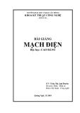 Bài giảng Mạch điện: Phần 1 - ĐH Phạm Văn Đồng