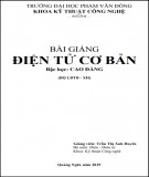 Bài giảng Điện tử cơ bản: Phần 2 - ĐH Phạm Văn Đồng