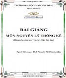 Bài giảng Nguyên lý thống kê: Phần 2 - ĐH Phạm Văn Đồng