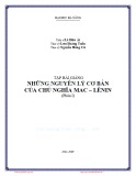 Tập bài giảng Những nguyên lý cơ bản của chủ nghĩa Mác - Lênin