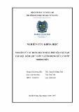 Nghiên cứu khoa học: Nghiên cứu sử dụng diatomite Phú Yên chế tạo vật liệu gốm lọc nước và ứng dụng xử lý nước nhiễm phèn