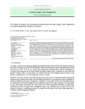 The impact of supply chain practices on performance through supply chain integration in textile and garment industry of Vietnam