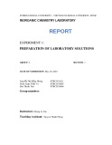 Report experiment 1: Preparation of laboratory solutions