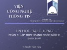 Bài giảng Tin học đại cương - Bài 5: Hàm