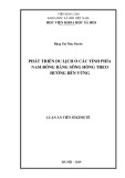 Luận án Tiến sĩ Kinh tế: Phát triển du lịch ở các tỉnh phía nam đồng bằng sông Hồng theo hướng bền vững