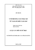 Luận án Tiến sĩ Sử học: Y tế phương Tây ở Bắc Kỳ từ năm 1873 đến năm 1945