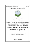 Luận án tiến sĩ Dược học: Giám sát phản ứng có hại của thuốc điều trị lao kháng thuốc trong Chương trình Chống Lao Quốc gia