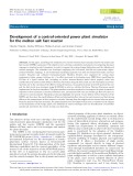 Development of a control-oriented power plant simulator for the molten salt fast reactor