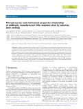 Microstructure and mechanical properties relationship  of additively manufactured 316L stainless steel by selective laser melting