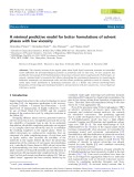 A minimal predictive model for better formulations of solvent phases with low viscosity