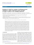 Evaluation of cobalt free coatings as hardfacing material candidates in sodium-cooled fast reactor and effect  of oxygen in sodium on the tribological behaviour