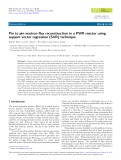 Pin to pin neutron ﬂux reconstruction in a PWR reactor using support vector regression (SVR) technique