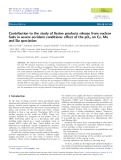 Contribution to the study of ﬁssion products release from nuclear fuels in severe accident conditions: effect of the pO2 on Cs, Mo and Ba speciation