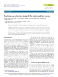 Preliminary proliferation study of the molten salt fast reactor