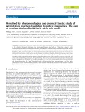 A method for phenomenological and chemical kinetics study of autocatalytic reactive dissolution by optical microscopy. The case of uranium dioxide dissolution in nitric acid media