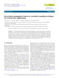 Uncertainty propagation based on correlated sampling technique for nuclear data applications