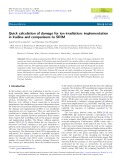 Quick calculation of damage for ion irradiation: implementation in Iradina and comparisons to SRIM