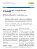 Nuclear and radiological emergency management and preparedness