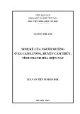 Luận văn Thạc sĩ Nhân học: Sinh kế của người Mường ở xã Cẩm Lương, huyện Cẩm Thủy, tỉnh Thanh Hóa hiện nay