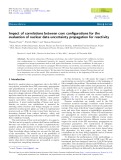 Impact of correlations between core conﬁgurations for the evaluation of nuclear data uncertainty propagation for reactivity