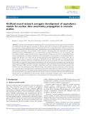 Artiﬁcial neural network surrogate development of equivalence models for nuclear data uncertainty propagation in scenario studies