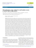 Thermodynamic exergy analysis for small modular reactor in nuclear hybrid energy system