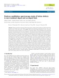 Positron annihilation spectroscopy study of lattice defects in non-irradiated doped and un-doped fuels