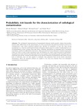 Probabilistic risk bounds for the characterization of radiological contamination