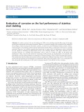 Evaluation of corrosion on the fuel performance of stainless steel cladding