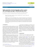 Safety operation of chromatography column system with discharging hydrogen radiolytically generated