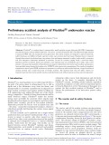 Preliminary accident analysis of Flexblue® underwater reactor