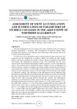 Assessment of snow accumulation and justification of parameters of stubble coulisses in the arid steppe of Northern Kazakhstan