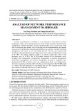 Analysis of network performance management dashboard