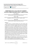 Performance analysis of turbine ventilators for refugee camps usage