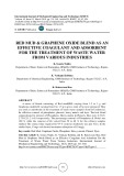 Red mud & graphene oxide blend as an effective coagulant and adsorbent for the treatment of waste water from various industries