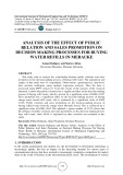 Analysis of the effect of public relation and sales promotion on decision making processes for buying water refills in Merauke