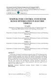 Temperature control system for range optimization in electric vehicle