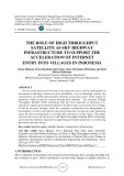 The role of high throughput satellite as sky highway infrastructure to support the acceleration of internet entry into villages in Indonesia