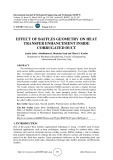 Effect of baffles geometry on heat transfer enhancement inside corrugated duct