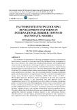 Factors influencing housing development patterns in international border towns in Ogunstate, Nigeria