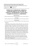 Improving dormitory thermal comfortability by putting up vertical hydroponics vegetable garden in Surabaya Indonesia
