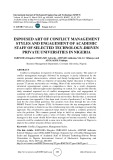 Espoused art of conflict management styles and engagement of academic staff of selected technology-driven private universities in Nigeria